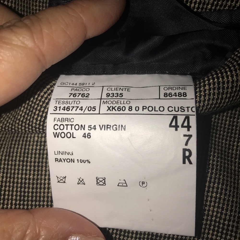 Polo Ralph Lauren Mens Harvard Custom Fit Cotton /Virgin Wool 46% Jacket 44R - Picture 6 of 12